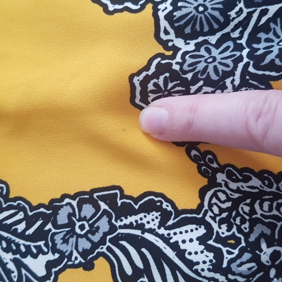 Women's Yellow/Black Summer Work Going Out Floral Tank - Picture 8 of 9